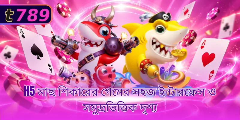 H5 মাছ শিকারের গেমের সহজ ইন্টারফেস ও সমুদ্রভিত্তিক দৃশ্য